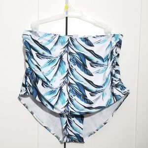 Plus size Bikini bottom with palm leaves, XXXXL.